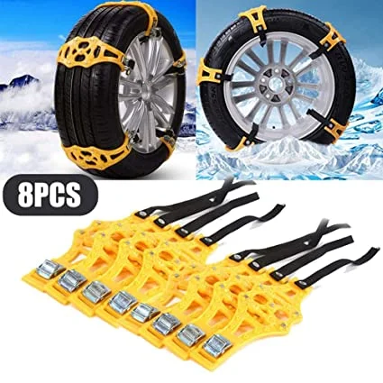 Factory Manufacturer Snow Chains, 6 Set Emergency Anti Slip Tire Chains with Upgrade TPU Car Snow Chain for Trucks Minivan Pick